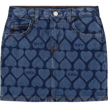 Image 1 of GUESS Деним пола за момиче покрита със сърца и надписи Guess