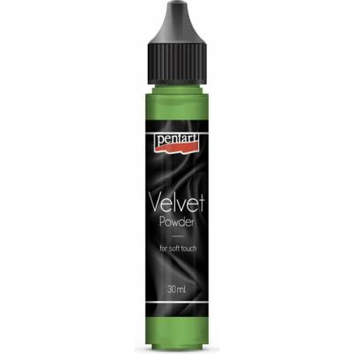 Sametový prášek na dekorování Pentart - Green 30 ml