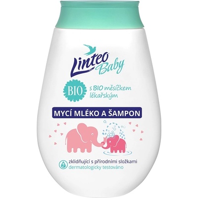 Linteo Baby dětské mycí mléko a šampon 250 ml – Zboží Mobilmania