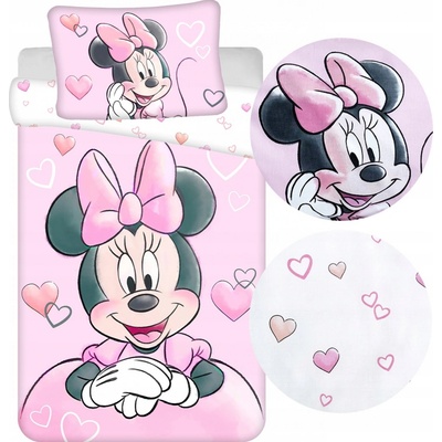 Jerry Fabrics obliečky Minnie Powder pink baby 100 x 135 , 40 x 60 cm