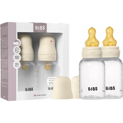 Bibs antikolikové lahvičky dudlík z latexu bez BPA sada 2ks Ivory 150 ml