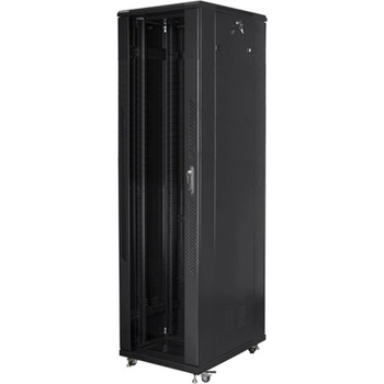 Lanberg Комуникационен шкаф Lanberg FF01-8837-12B, 19", 37U, 800 x 800 x 1826, стъклена врата, черен (FF01-8837-12B)