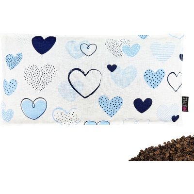 VFstyle pohánkový vankúš bedrový 50x20 cm Blue Hearts