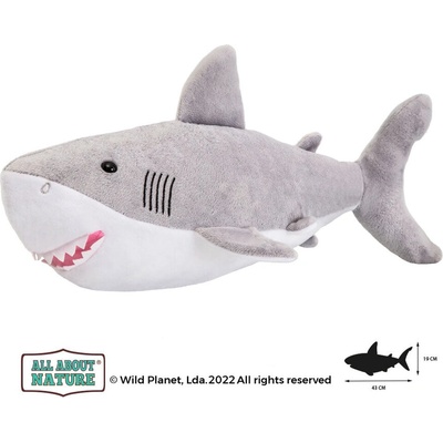 Wild Planet Плюшена играчка, Голяма бяла акула 36см. Wild Planet (K7923)
