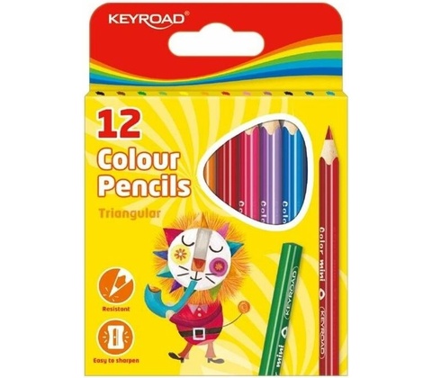 KEYROAD trojhranné polovičné 12 farieb