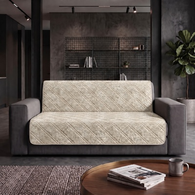 MyBestHome GOLD Přehoz na sedačku a pohovku SUOMA krémový 200x220 cm