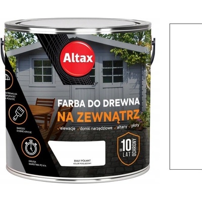 Altax Barva na venkovní dřevo 2,5L bílá polomatná