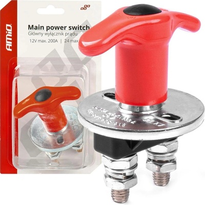 Hlavní vypínač autobaterie hebel 12/24V AMIO-03024