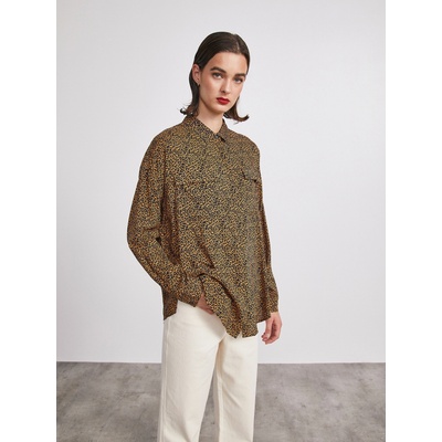 ZOOT. lab Черно-кафява дамска риза с шарки METROOPOLIS от ZOOT. lab Ingrid ZOOT. lab | Kafyav | ЖЕНИ | XS