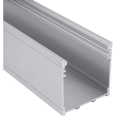 Ledco difuzora Prisadený hliníkový LED profil XC21 – strieborný, 50 × 50 mm, bez difúzora
