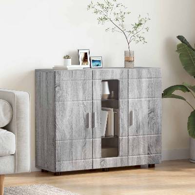 vidaXL Дървен шкаф Сив Сонома 88, 5 x 30, 5 x 73 см Инженерно дърво (880307)