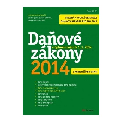 Daňové zákony 2014 - Zdeněk Krůček; Ivo Šulc; Zlatuše Tunkrová