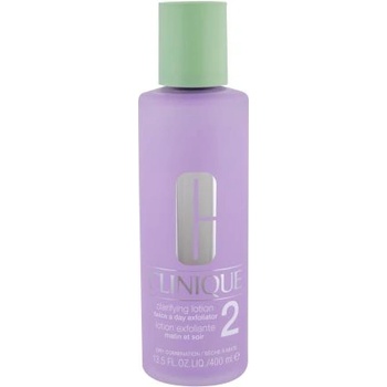 Clinique 3-Step Skin Care Clarifying Lotion 2 400 ml почистваща вода с ексфолиращ ефект за суха и комбинирана кожа за жени