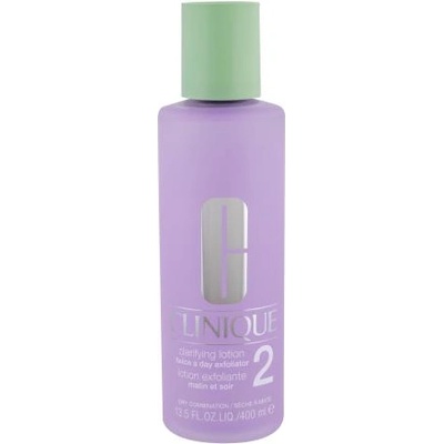 Clinique 3-Step Skin Care Clarifying Lotion 2 400 ml почистваща вода с ексфолиращ ефект за суха и комбинирана кожа за жени