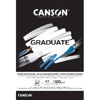 Canson Pad Graduate Papier Dessin Noir Скицник A3 120 g Noir (C400110387)