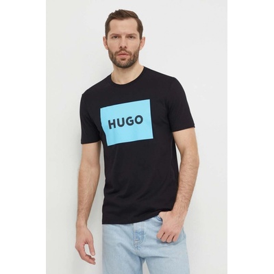 Hugo tričko s potlačou čierne