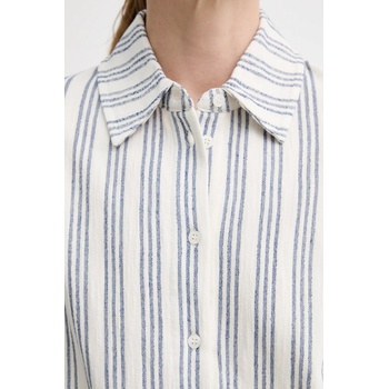 Samsøe Samsøe Риза Samsoe Samsoe SAKAJA дамска в бяло със стандартна кройка с класическа яка F25200036 (F25200036)