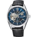Orient Star RE-AV0005L Мъжки часовник - Автоматичен, Син Циферблат, Полу-Скелетон, 41мм, Резерв 50ч, 100м Водоуст. , Кожена Каишка Часовници