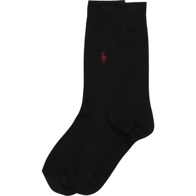 Ralph Lauren Къси чорапи 'SIZED FLAT-CREW-2 PACK' черно, размер 39-42