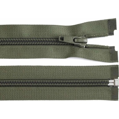 Spirálový zip, dělitelný - 65cm - khaki - WICO - BALENÍ 10 ks
