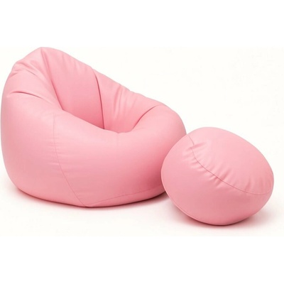 Mekem sedací vak Super 4XL obj. 450 L s podnožkou, mat.Nylon, barva růžová