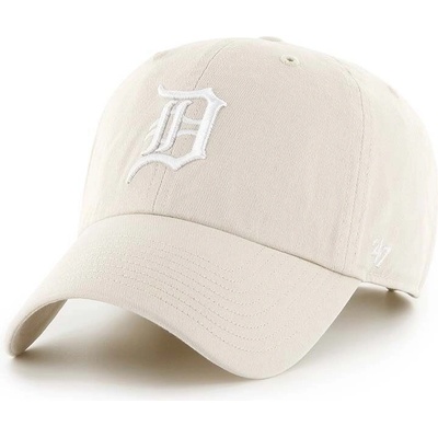 47 brand Памучна шапка с козирка 47 brand MLB Detroit Tigers в бежово с апликация (B.NLRGW09GWS.BNA)