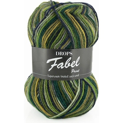 Příze DROPS Fabel Print 542 - zelená