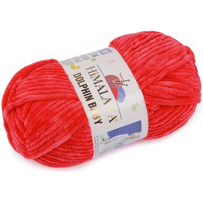 Pletací žinylková příze Dolphin Baby 100 g Varianta: 29 (80318) červená, Balení: 1 ks 49488/120346/241947