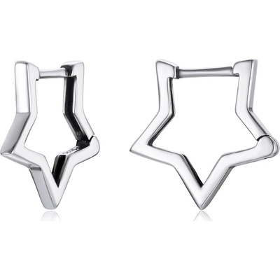 Emporial strieborné náušnice Hviezdne krúžky SCE1136