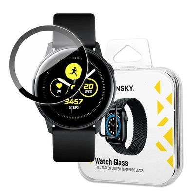 Wozinsky hybridné 3D sklo na displej hodiniek Samsung Galaxy Watch Active (SM-R500) - čierne