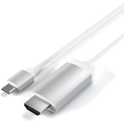 Satechi Aluminum 4K USB-C to HDMI Cable - кабел с поддръжка на 4K за свързване от USB-C към HDMI (сребрист)