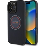 Red Bull Racing Гръб Red Bull за iPhone 16 Pro, MagSafe Meshed PU Logo & Red Ring, Тъмносин