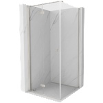 Mexen Mist-F сгъваема душ кабина лява 80 x 80 см, прозрачна, матов никел (8A6T-080-080-97-00-L)