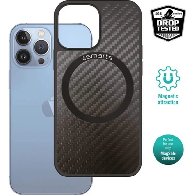 4smarts Carbon Case With UltiMag - удароустойчив кейс с карбоново покритие и MagSafe за iPhone 14 Pro Max (черен)