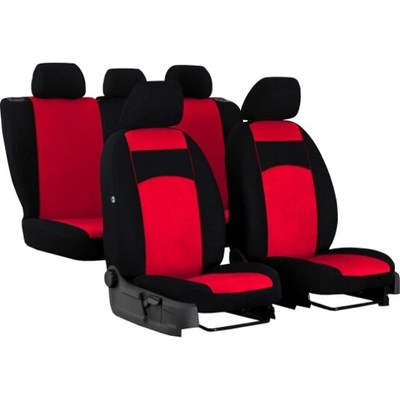 Autopoťah Pok-ter Tuning 100% červeno-čierne (velour-textil)