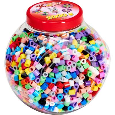 Hama Beads Hama Maxi Beads 2, 000pcs Stackable Red Bucket (8588)