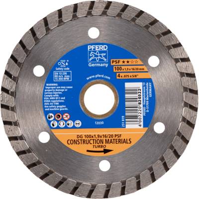 Pferd diamantový rezný kotúč 100 x 20 mm 68300036