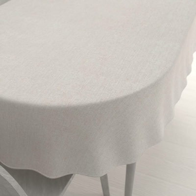 Biante oválný ubrus BKW-205 Režný žíhaný 130x200 cm