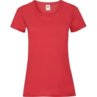 Fruit of the Loom Tričko Lady-Fit Valueweight T krátký rukáv dámské COT-16137200400 Červená