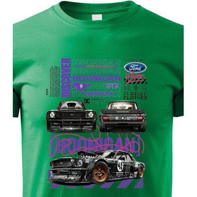 Dětské triko Ford Mustang Hoonicorn Zelená Canvas tričko Bezvatriko.cz 2374