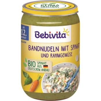 Image 1 of Bebivita Био Пюре Макарони, спанак, зеленчуци и сметана 250 гр. - 12+ месеца