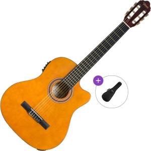 Valencia VC104CE Basic SET 4/4 Natural Класическа китара с предусилвател