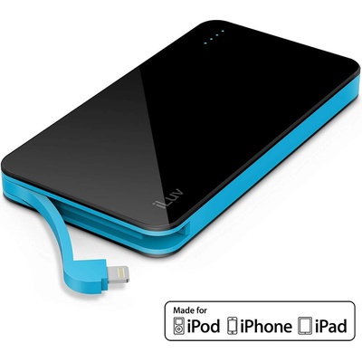 iLuv myPower 50L - външна батерия 5000mAh с USB изход и вграден Lightning кабел за смартфони и таблети (черен)