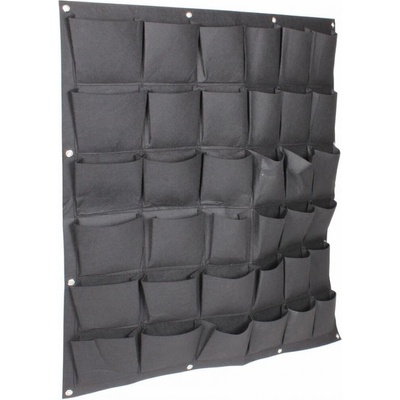 Merco Wall Grow Bag 36 textilné kvetináče na stenu čierna