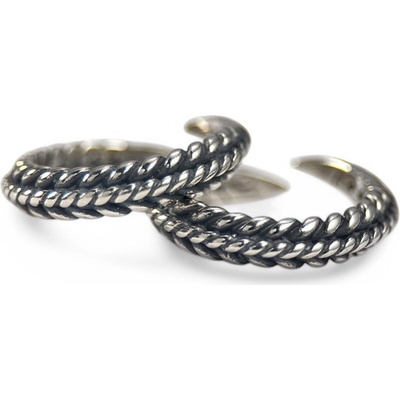 Drakkaria Vikingský pletený stříbrný prsten P34221