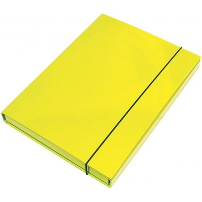 Optima Кутия за папки optima a/4 с 3 см гръбнак, жълта 22493 (22493)