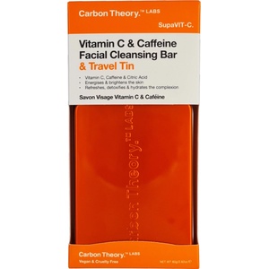 Carbon Theory SupaVIT-C Vitamin C & Caffeine Facial Cleansing Bar & Travel Tin