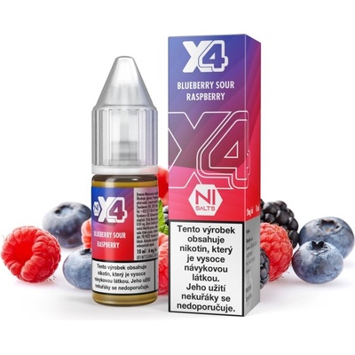 X4 Bar Juice Borůvka a malina 10 ml 20 mg