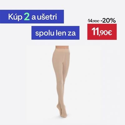 Starever Dievčenské baletné pančuchy béžové