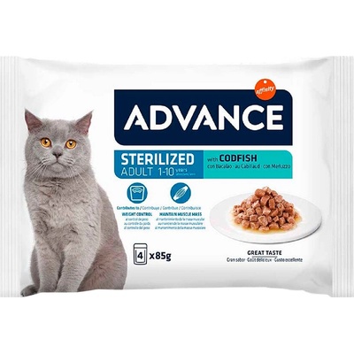 Advance CAT Sterilized treska 4 x 85 g